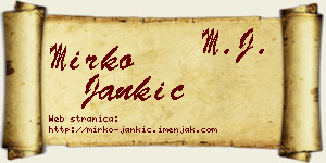 Mirko Jankić vizit kartica
